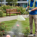 Premium Spray Shield for Sprayers - 38cm Plastic and Brass Options, Cone Spray Shield 18cm Diameter - Detail View
