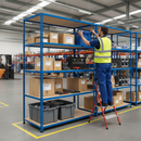 Heavy Duty Industrial Shelving - 1830mm High - 200kg Capacity - Chipboard - Blue Finish