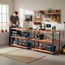 Premium Workbenches - 915mm High - 200kg Capacity - Chipboard - Blue/Orange