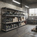 Heavy Duty Industrial Shelving 1600mm High 500kg Capacity - Grey Steel Warehouse Racking UK