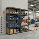 Premium Industrial Shelving - 2130mm High - 200/280kg Load Capacity - Grey