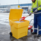 Premium Heavy Duty Yellow Grit Bin 200L with Double Skinned Lid and Stackable Design for Winter Road Maintenance