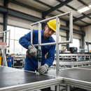 Premium Heavy Duty Aluminium 4ft Stage Handrail Guardrail for Secure Stage Decks - Main Product Image