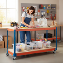 Heavy Duty Mobile Workbench - 925mm High - 300kg Capacity - Chipboard
