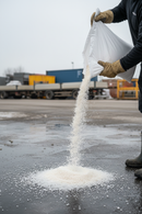 Professional Winter Package with 22kg White Rock Salt, 200L Grit Bin, Scoop, and Heavy Duty Snow Shovel for Winter Safety ...