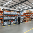 4x Premium Shelving Units - 1600mm High - Grey with 12x 33.5L Storage Boxes