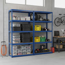 Premium Garage Shelving - 2130mm High - 200/280kg Load Capacity - Blue Finish