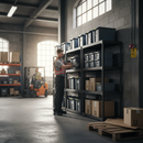 Heavy Duty Plastic Shelving - 1330mm High - 20kg Capacity - Charcoal