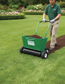 Professional Mini-Topper Drop Spreader with Adjustable Handle and 100L Capacity for Lawn Renovations - Detail View