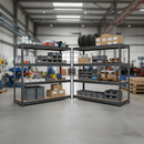 Heavy Duty Industrial Shelving - 1770mm High - 600kg Load Capacity - Grey