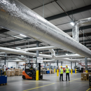 Premium Flexible Glass Mineral Wool Roll for Thermal Insulation of Circular Metal Ductwork with Vapour Barrier and High Th...