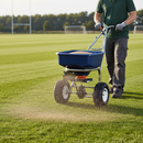 Premium Rotary Seed and Fertiliser Spreader with 25kg Hopper Capacity and Adjustable Side-Deflector for Precise Applicatio...