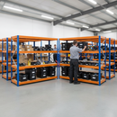 Premium Heavy Duty Shelving - 1770mm High with 12x 37L Plastic Storage Boxes