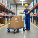 Heavy Duty Platform Truck with Mesh Sides for Secure Transport