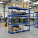 Premium Industrial Shelving - 1677mm High - 400kg Load Capacity - Steel Construction - Blue