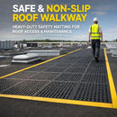 Interlocking Non-Slip Roof Matting – Self-Draining, Heavy-Duty Walkway Safety...