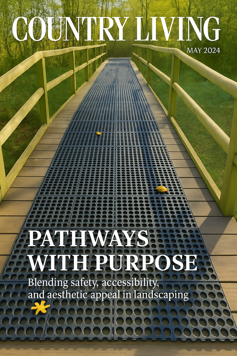 Interlocking Non-Slip Roof Matting – Self-Draining, Heavy-Duty Walkway Safety Mat for Roof Access & Maintenanc