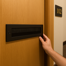 Durable Aluminium Twin Brush Letterplate –  No Flap, Superior Draft Protection For Interior Door