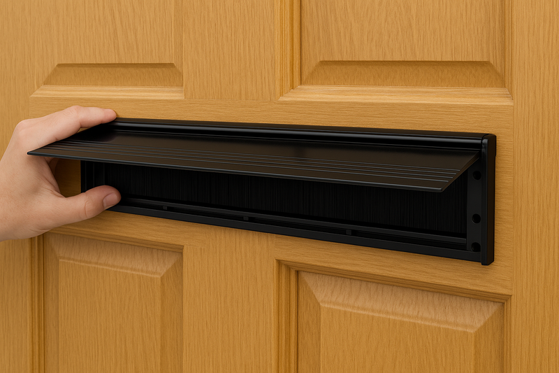 High Performance Aluminium Letterplate With Twin Brush & Flap – Interior Use