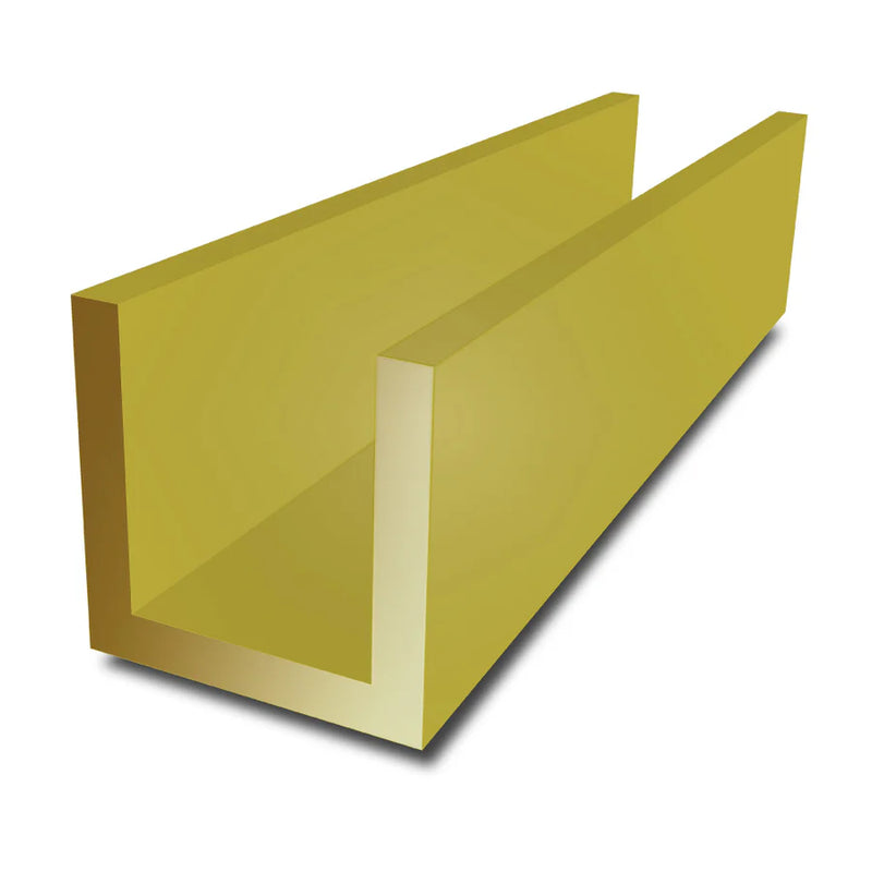 Brass Channel - 12.7mm x 12.7mm x 3.2mm