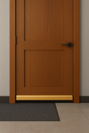 Industrial Brydale X Natural Wood Door Draught Excluder – Weatherproof, For Inward Opening Doors – Ultimate Gap Seal 15–22mm