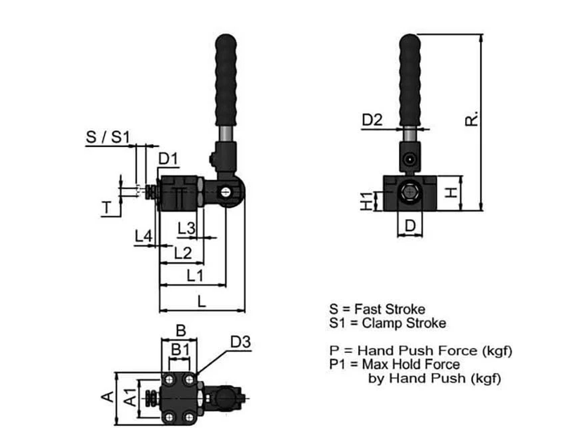 Cam Push Clamp – Blue Handle | Heavy Duty