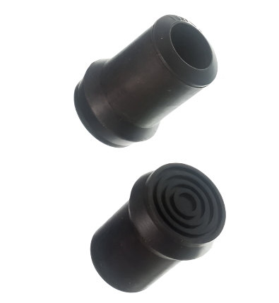 Heavy Duty Black Rubber Ferrules Style-2 For Office Furniture - 15 Pack