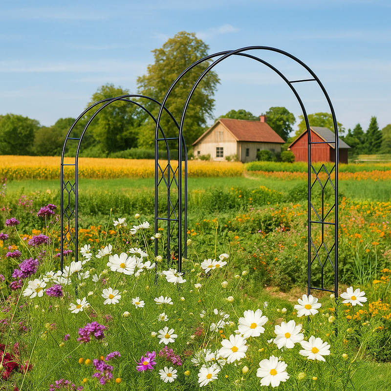 VerdantHome Round Garden Arch – Classic Metal Frame