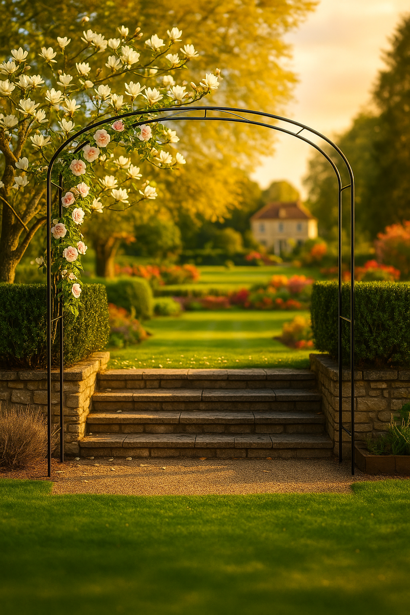 VerdantHome Monet Garden Arch – Elegant Curved Design