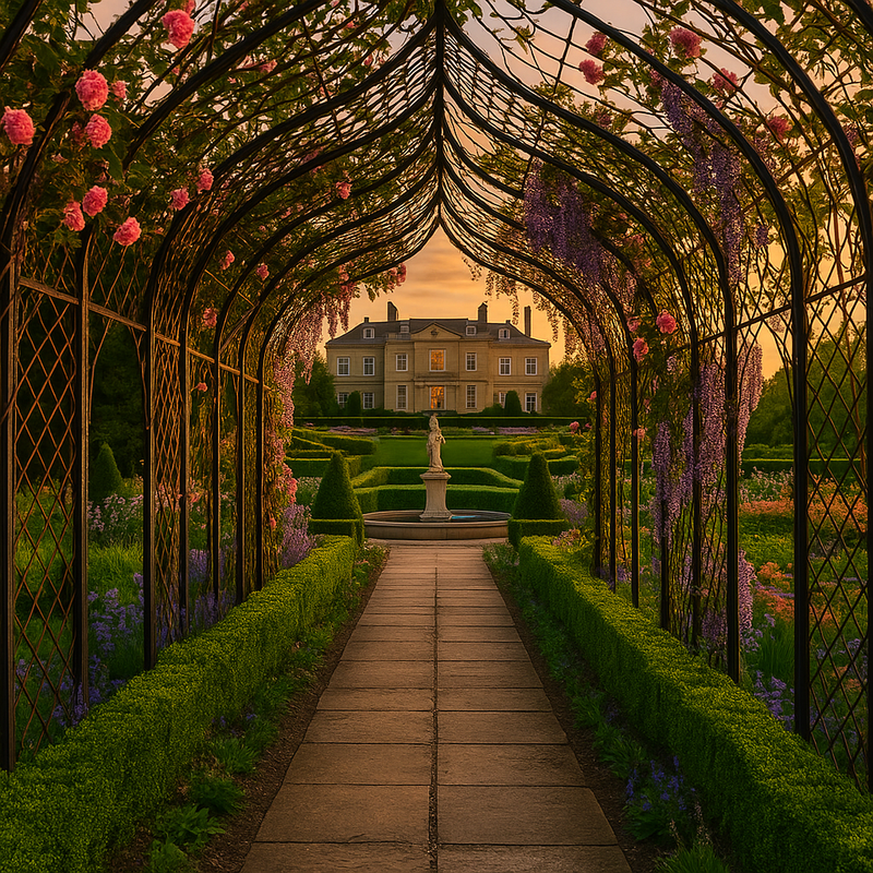 Verdanta Gothic Pergola – Lattice Arched Frame for Gardens