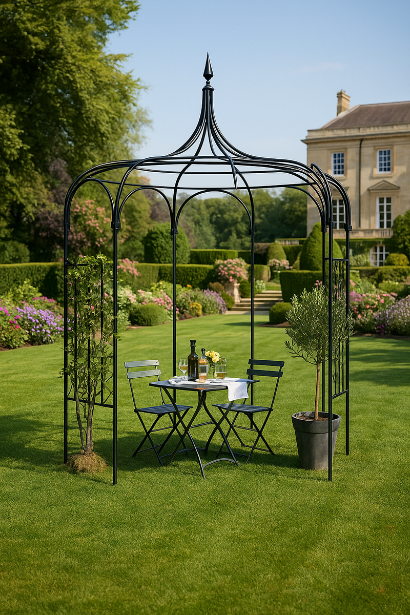 Verdure Venetian Gazebo – Elegant Steel Arched Design