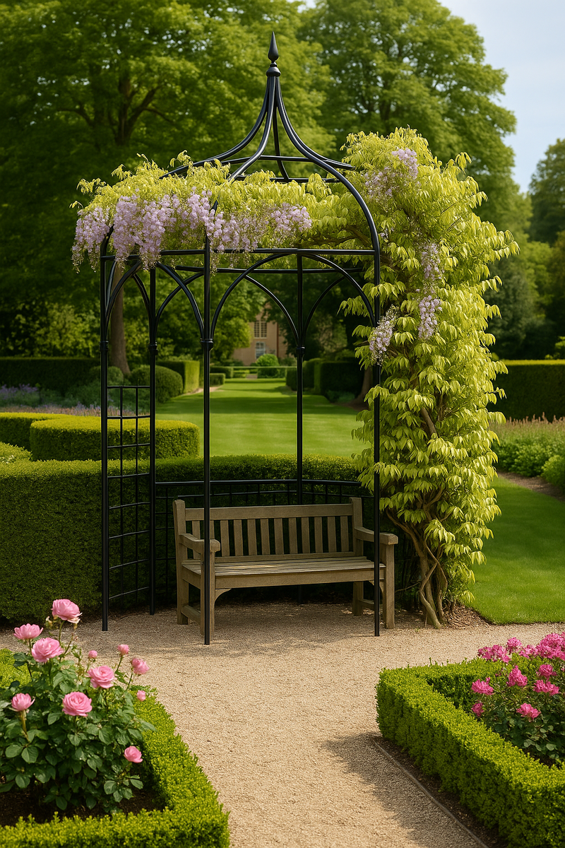 Verdure Gothic Arbour – Elegant Arched Garden Seating