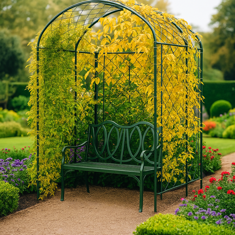 Verdure Harrogate Arbour – Decorative Metal Garden Seat