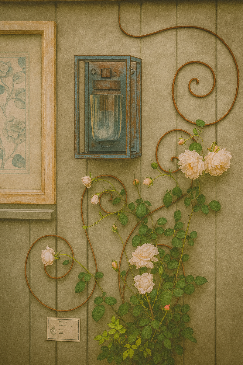 VerdiCraft Scroll Wall Trellis – Elegant Metal Garden Accent