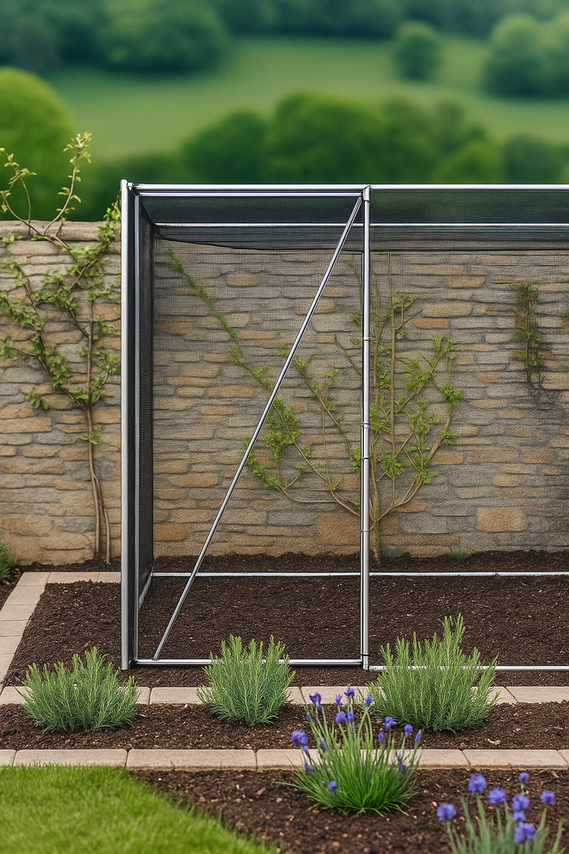 VerdaFrame Aluminium Walk-In Fruit Cage Door – Durable & Rust-Free
