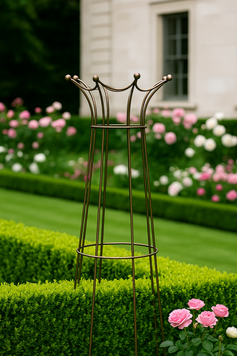 Rosemere Crown Garden Obelisk – Decorative Steel Frame