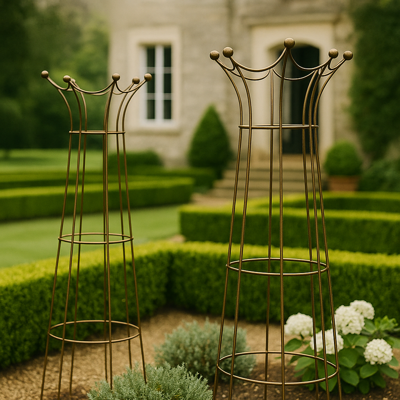 Rosemere Crown Garden Obelisk – Decorative Steel Frame