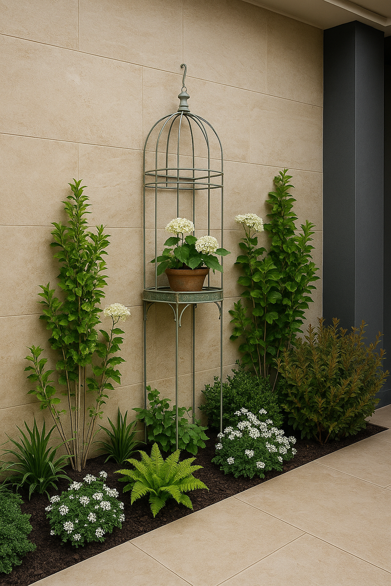Verdancia Half Obelisk – Space-Saving Wall Support