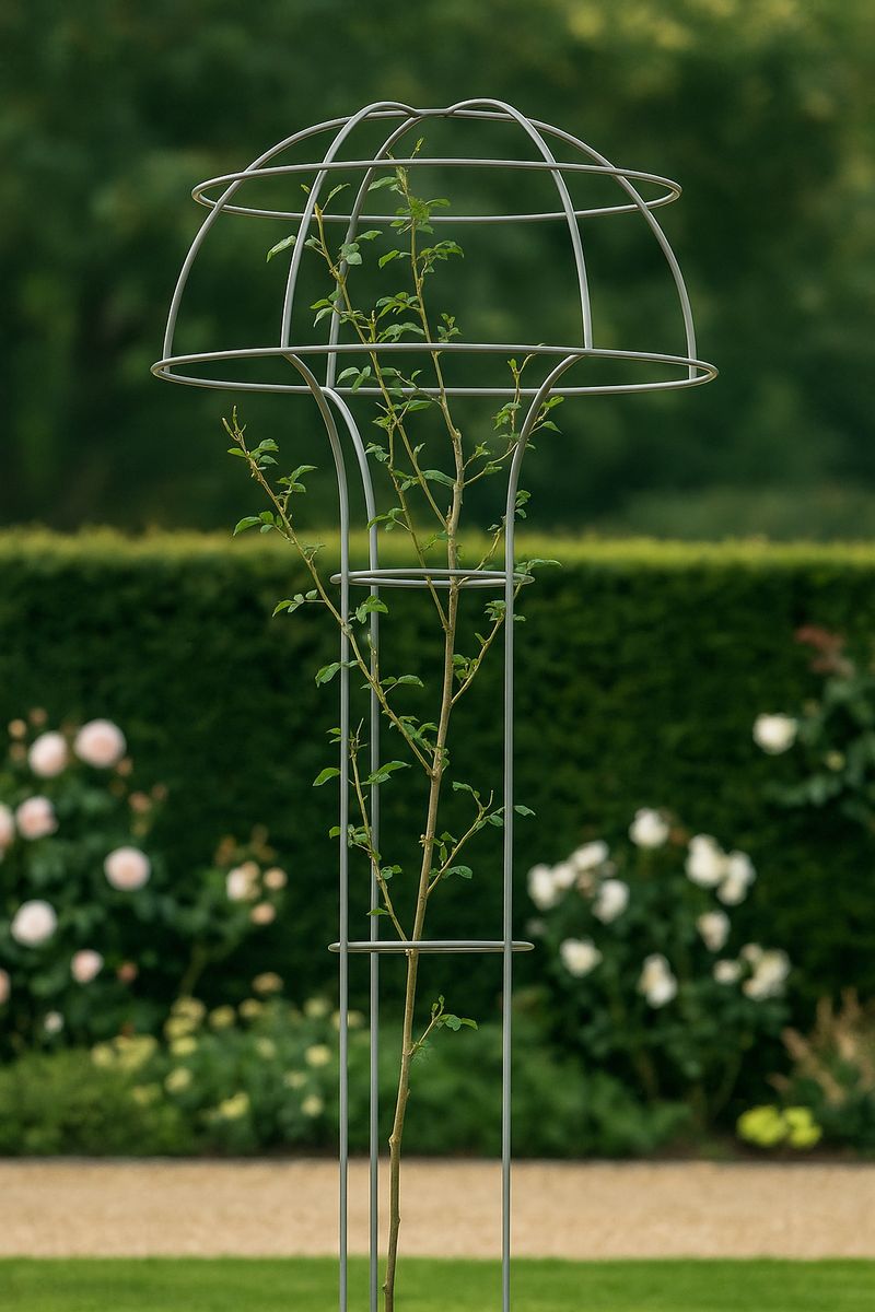 VerdeVista Rose Umbrella – Elegant Steel Support for Climbers