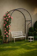 VerdeVista Giverny Arbour – Steel Arch Seat for Climbing Plants