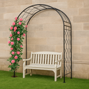 VerdeVista Giverny Arbour – Steel Arch Seat for Climbing Plants