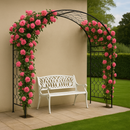 VerdeVista Giverny Arbour – Steel Arch Seat for Climbing Plants
