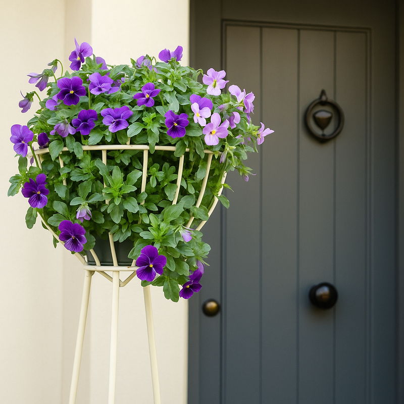 VerdeVista Basket Garden Obelisk – Wrought Iron Plant Support