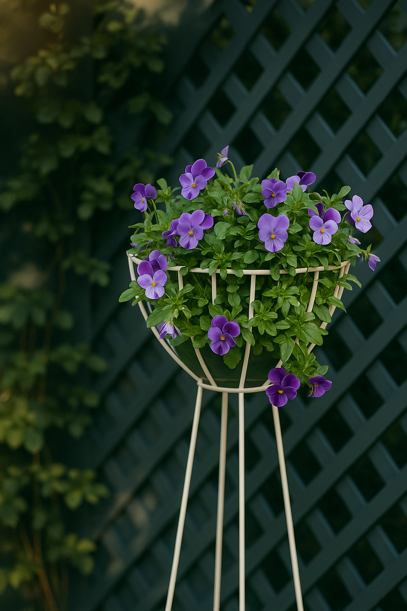 VerdeVista Basket Garden Obelisk – Wrought Iron Plant Support