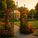 VerdiCraft Gothic Garden Screen – Elegant Arched Metal Design