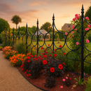 Verdanta Oval Garden Screen – Elegant Steel Privacy Trellis