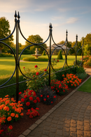 Verdanta Oval Garden Screen – Elegant Steel Privacy Trellis