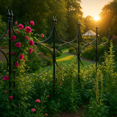 Verdanta Oval Garden Screen – Elegant Steel Privacy Trellis