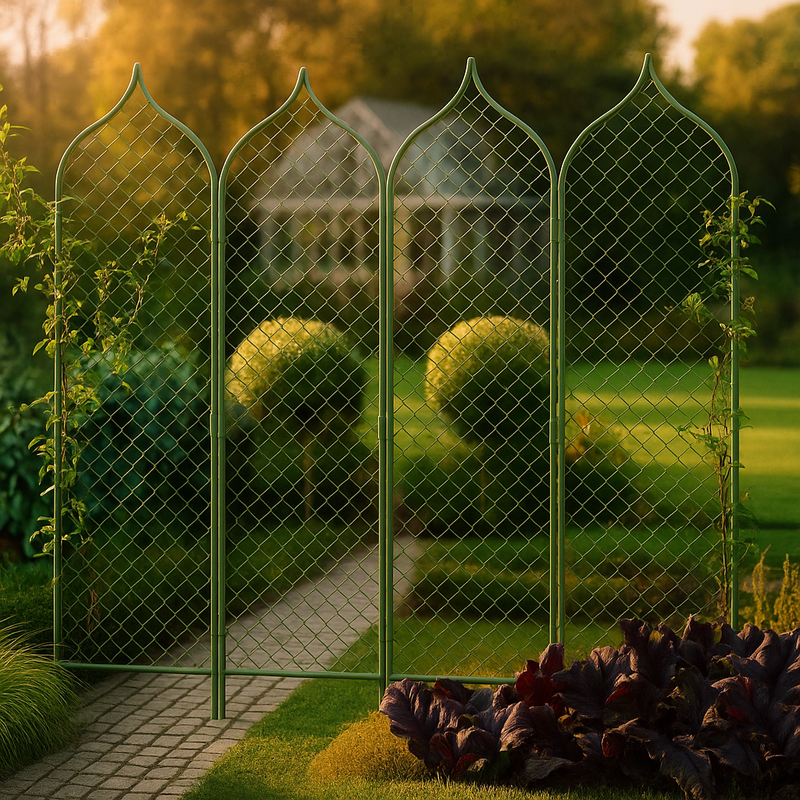 VerdeVista Round Garden Screen – Elegant Metal Privacy Frame