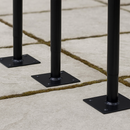 VerdantEdge Patio Feet – 4pk Steel Base, No-Dig, Weatherproof